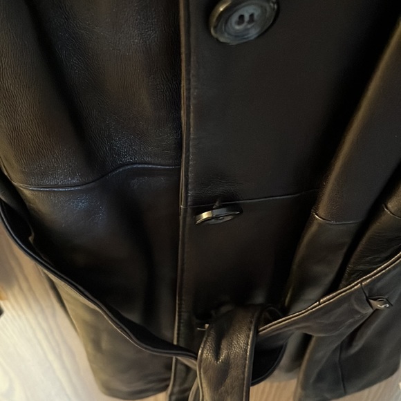 Wilson’s leather trench style jacket - Picture 3 of 5